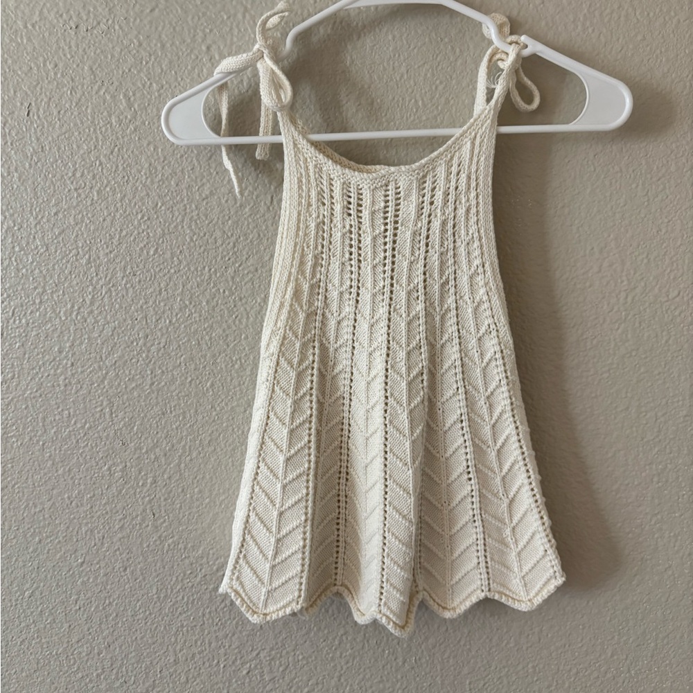 Chic Cream Knit Women's Camisole